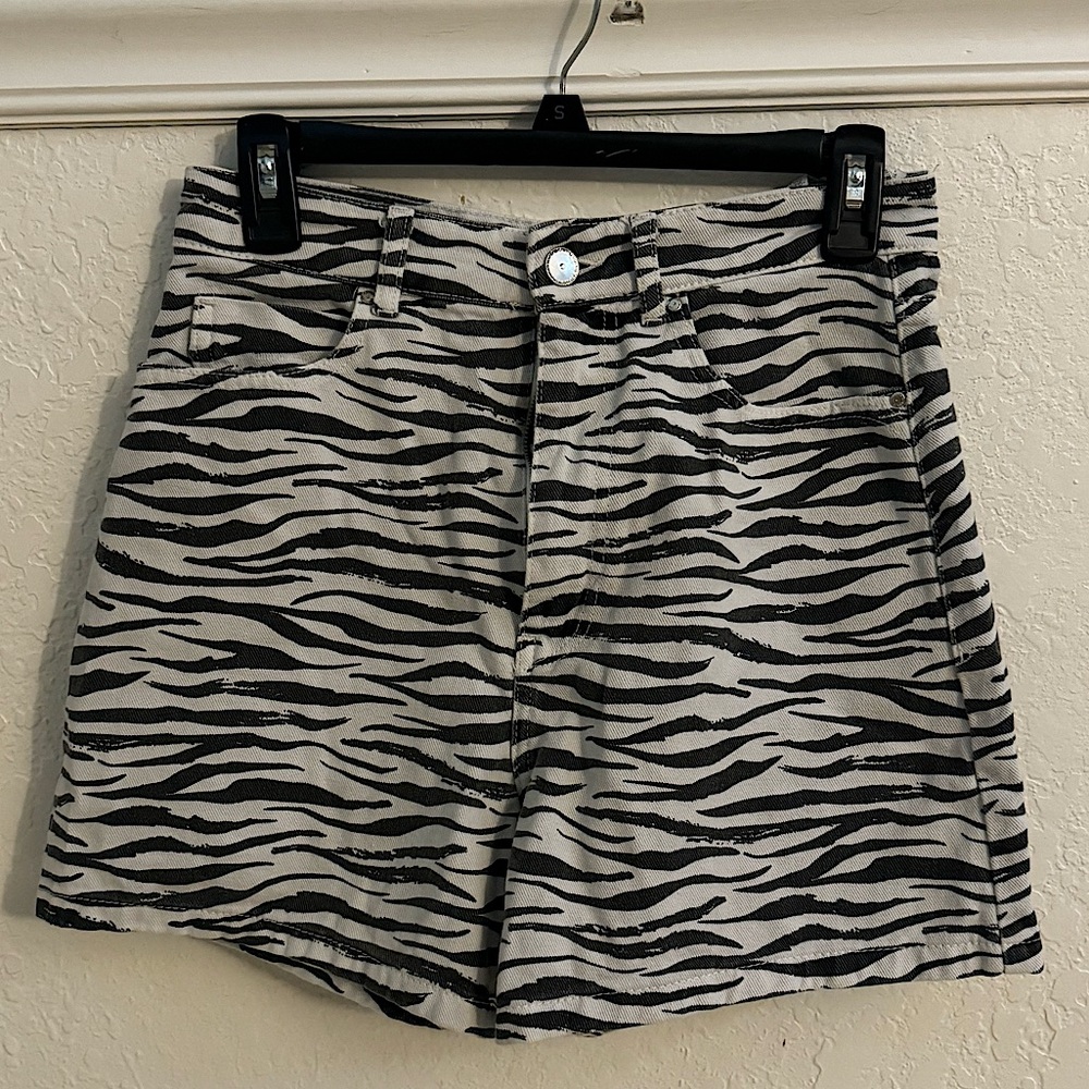 Zara zebra print shorts